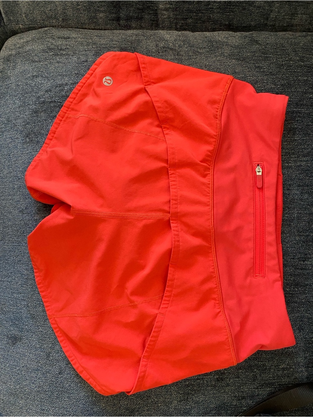 Lululemon Salmon Red High Rise 2.5” Speed Up Shorts